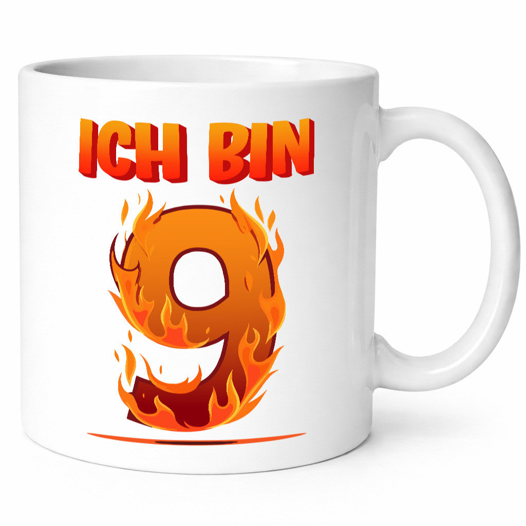 9. Geburtstag | 9 Jahre Drache lustiger Spruch Geschenk Geschenkidee Tasse