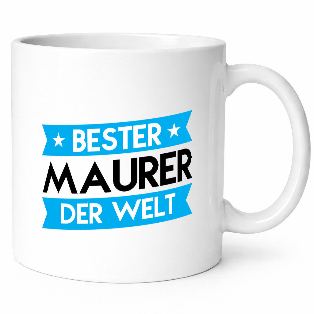 Bester Maurer | Bau Handwerker Geschenk Humor Geschenkidee lustiger Spruch Tasse