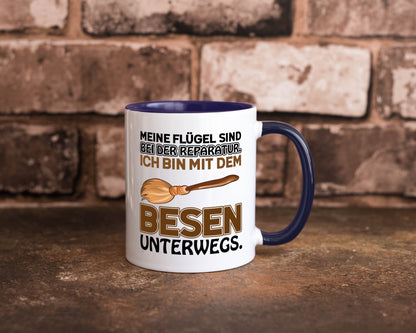 Flügel Reperatur lustig Humor Geschenkidee Geschenk Tasse