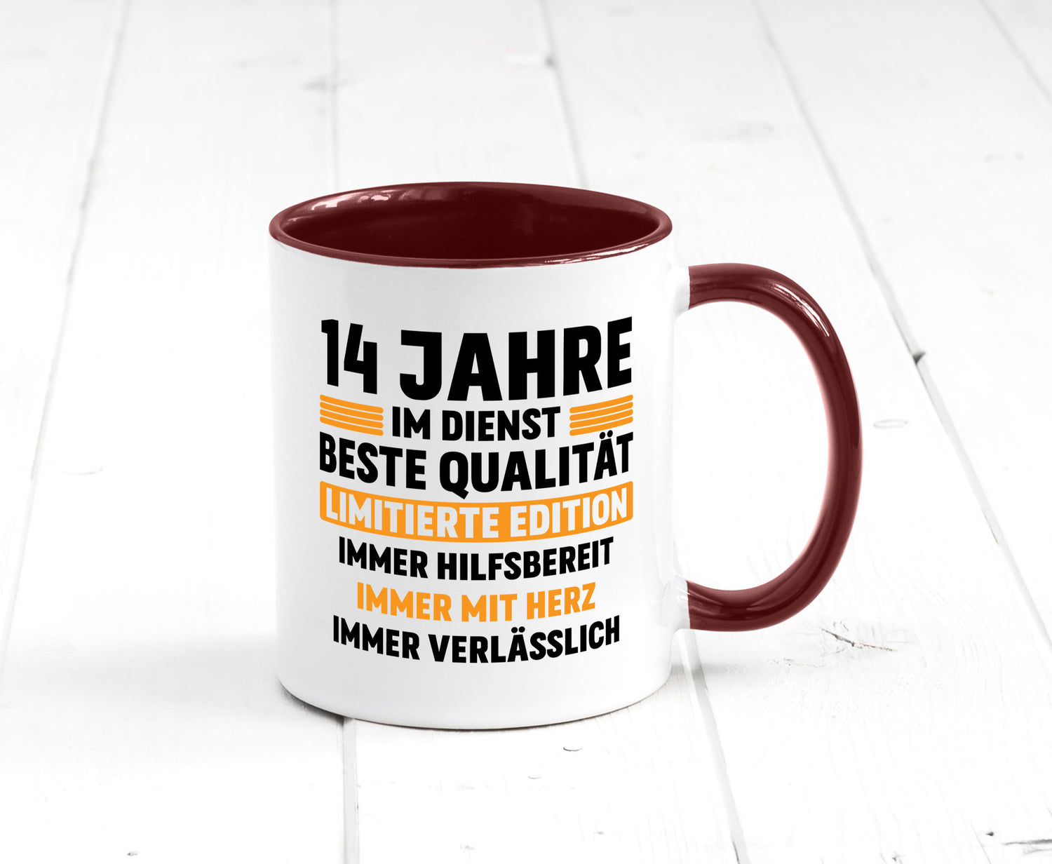 14 Jahre im Dienst | Jubiläum Arbeit v2 Geschenk Kollegen Büro lustiger Spruch