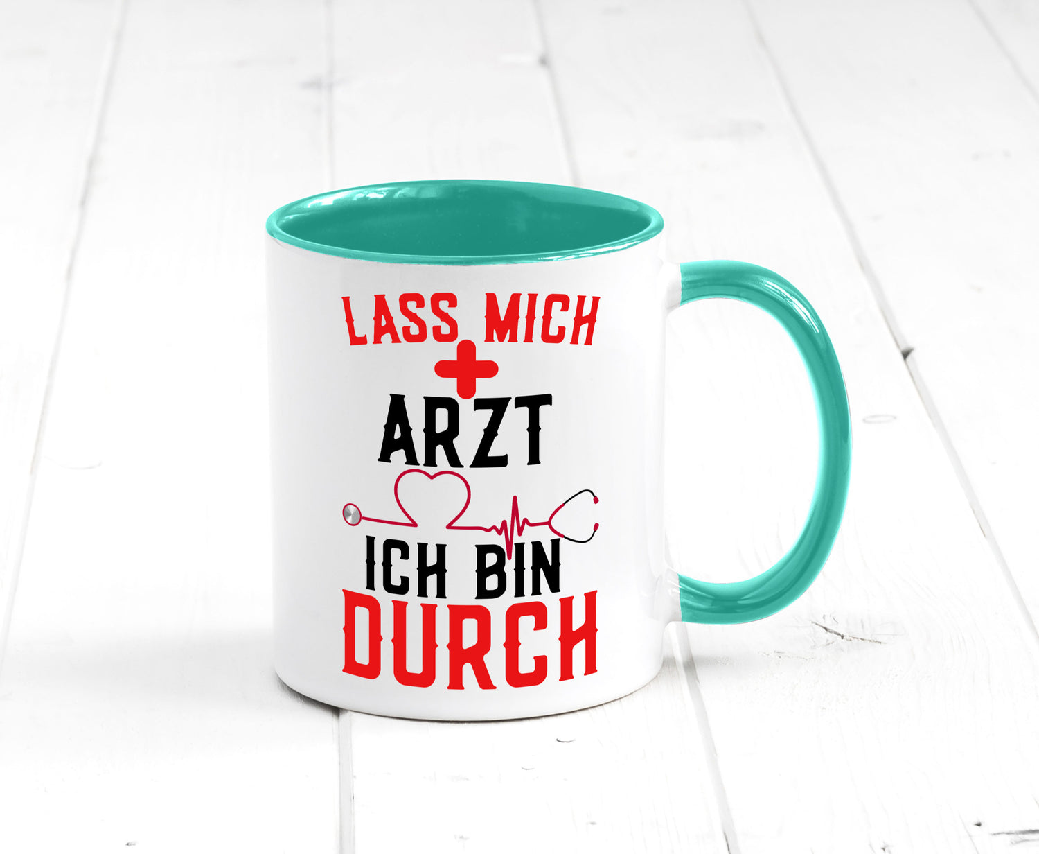Arzt | Lass mich durch Herz Doktor Krankenhaus Puls Humor Geschenkidee Tasse