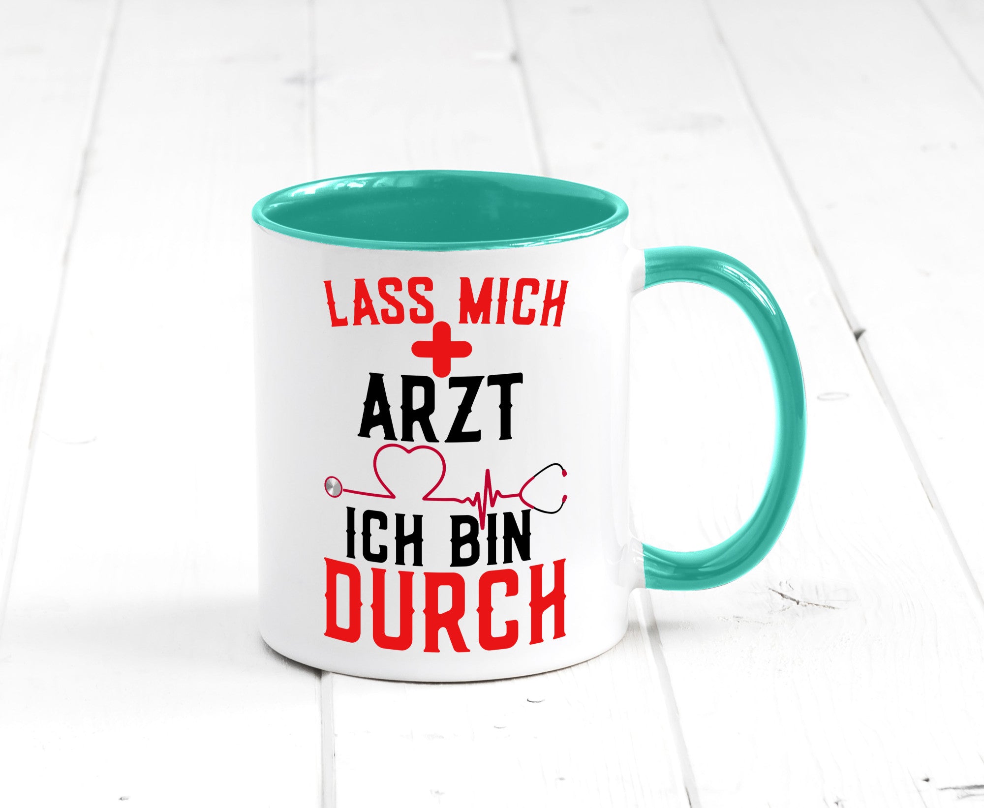 Arzt | Lass mich durch Herz Doktor Krankenhaus Puls Humor Geschenkidee Tasse