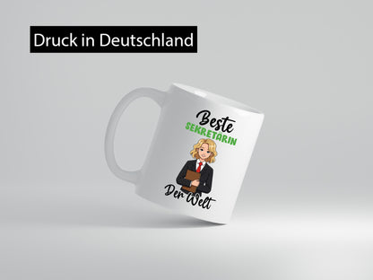 Beste Sekretärin | Büro v2 Geschenk Arbeit Kollegen lustiger Spruch Tasse