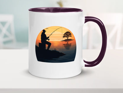 Angler | Sonnenuntergang Fischer Fische Angeln v2 Geschenk Humor Geschenkidee