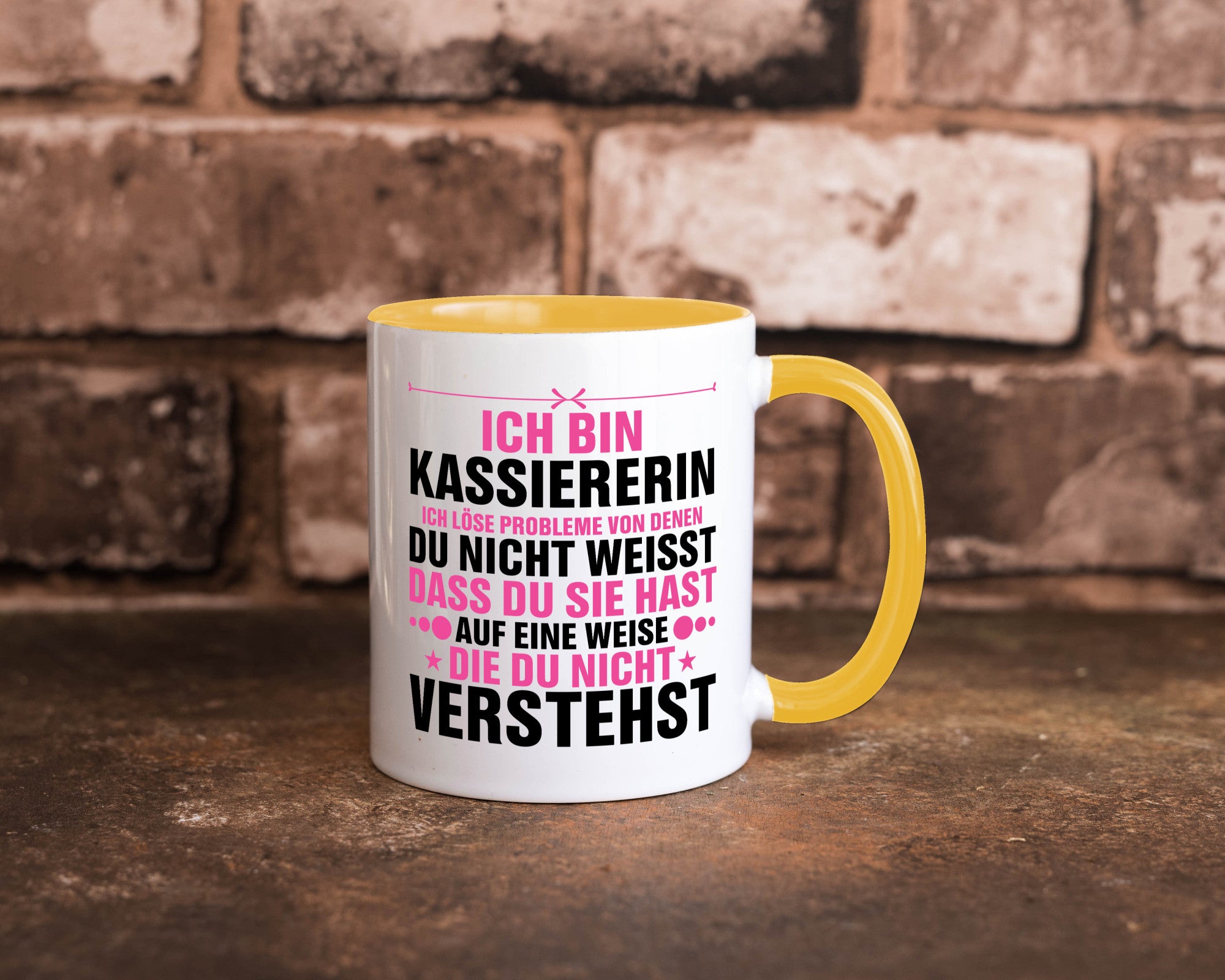 Löse Probleme: Kassiererin v2 lustiger Spruch Geschenk Humor Geschenkidee Tasse
