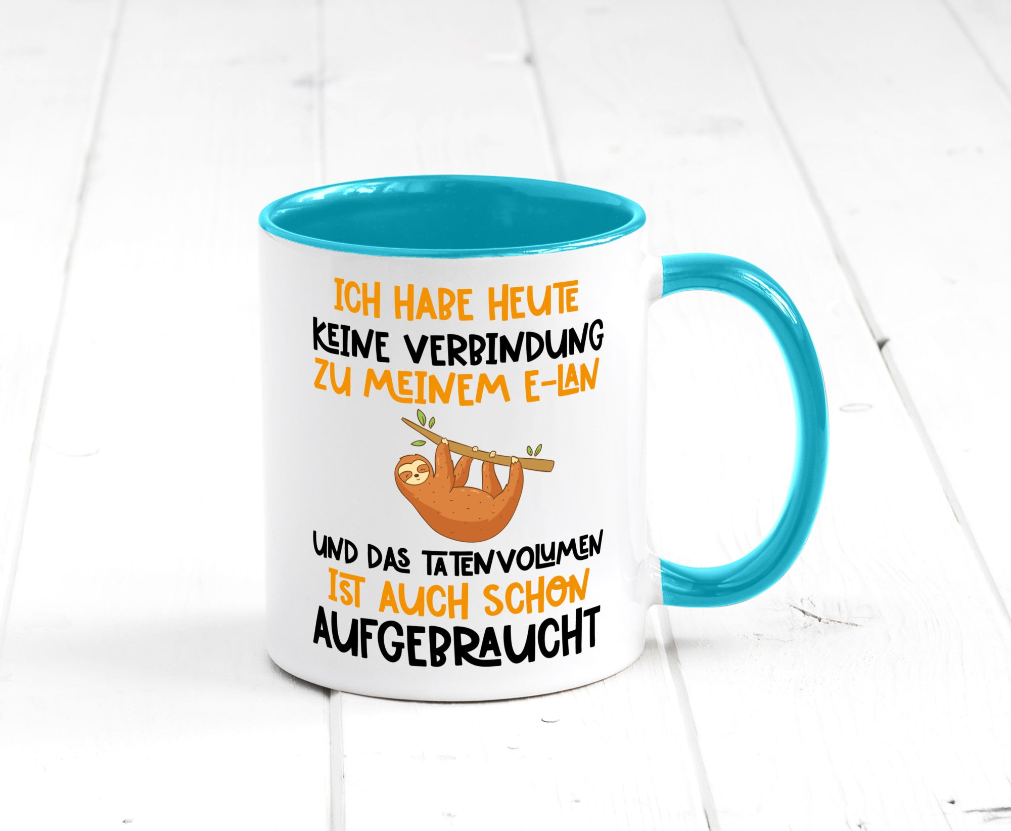 Tatenvolumen aufgebraucht | Spruch Humor Faultier Tierliebhaber Geschenkidee