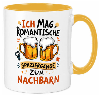 Spaziergang zum Nachbarn | Biertrinker Lieblingsnachbar v2 Humor Geschenkidee Tasse