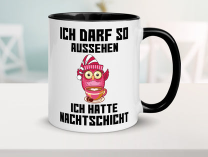 Nachtschicht Eule | Spruch Arbeit müde Nachtjob Geschenkidee Kollegen Büro
