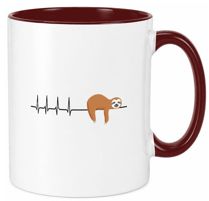 Herzschlag Faultier | Faulheit Morgenmuffel faul Humor Tierliebhaber