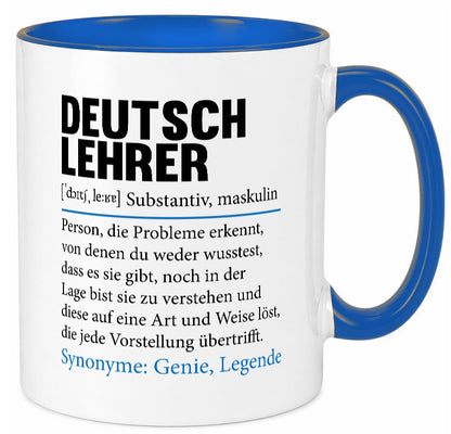 Deutschlehrer Spruch | Lehrer Schule Humor lustig Geschenkidee Geschenk Tasse