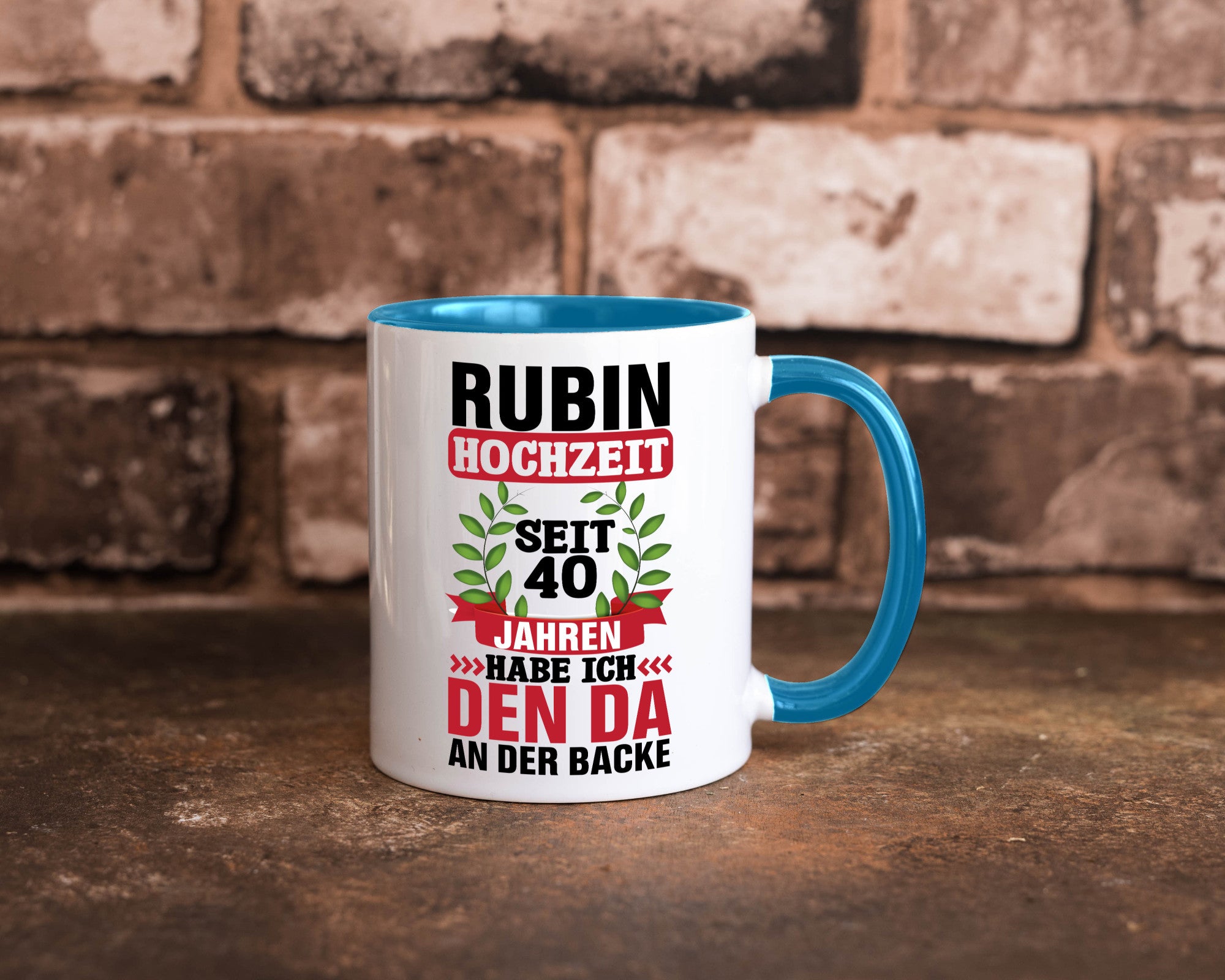 Rubin Hochzeit | 40 Jahre Verheiratet Humor Geschenkidee Tasse