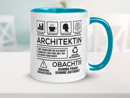 Achtung Probleme Architektin | Architektur Büro lustig Arbeit Kollegen Geschenk