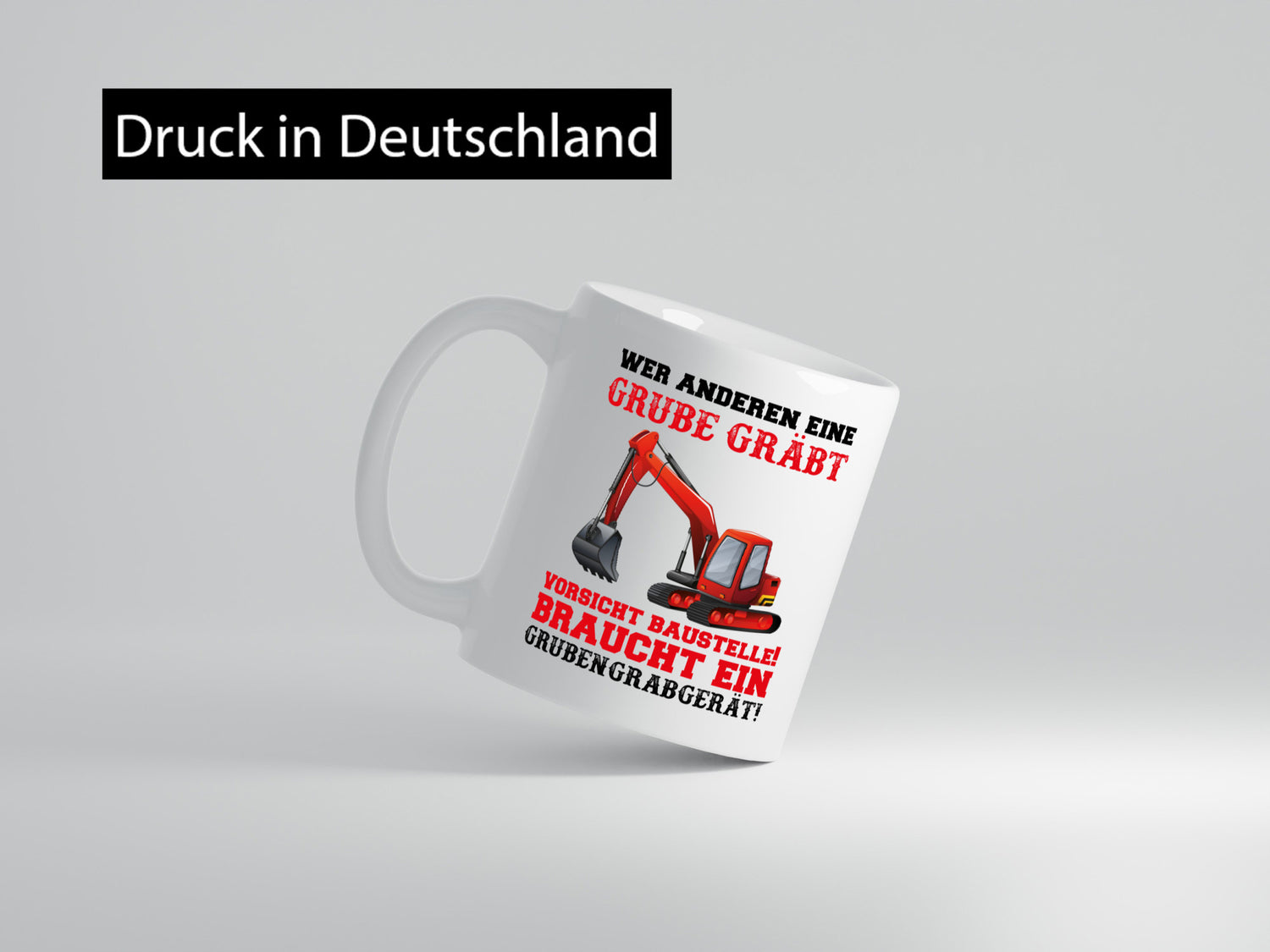Bagger Tasse Humor Geschenkidee