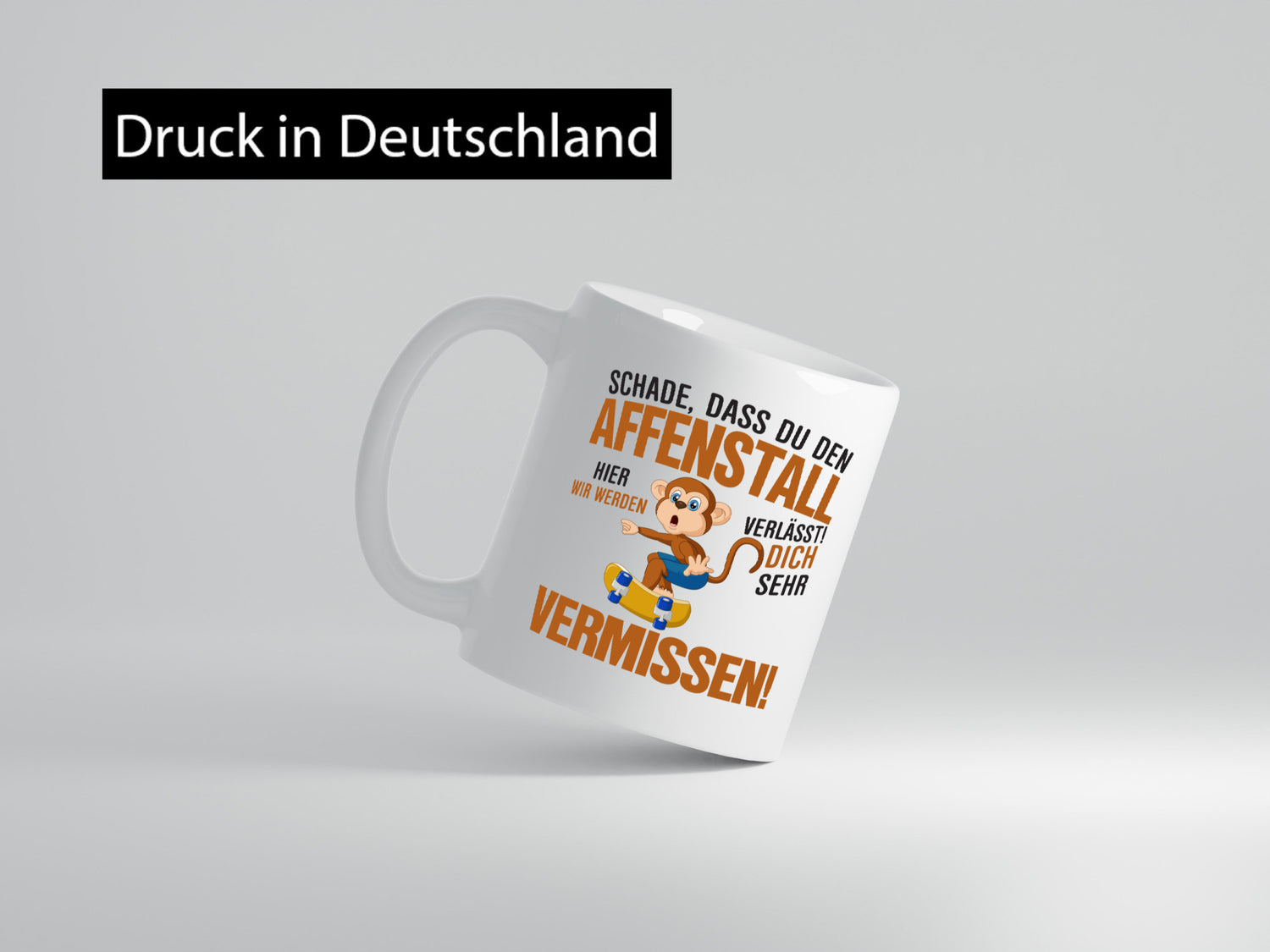 Glückwunsch zur Flucht | Affenstall Arbeitskollegen Affe Geschenk Arbeit