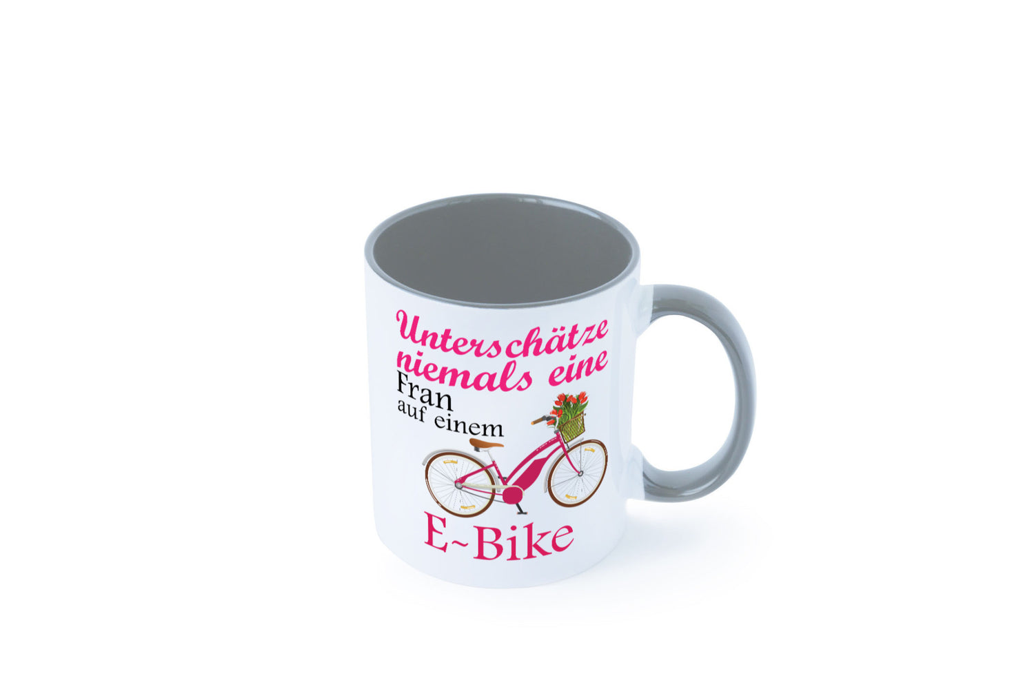 Unterschätze niemals eine Frau | E-Bike Sport Rad fahren lustig Humor