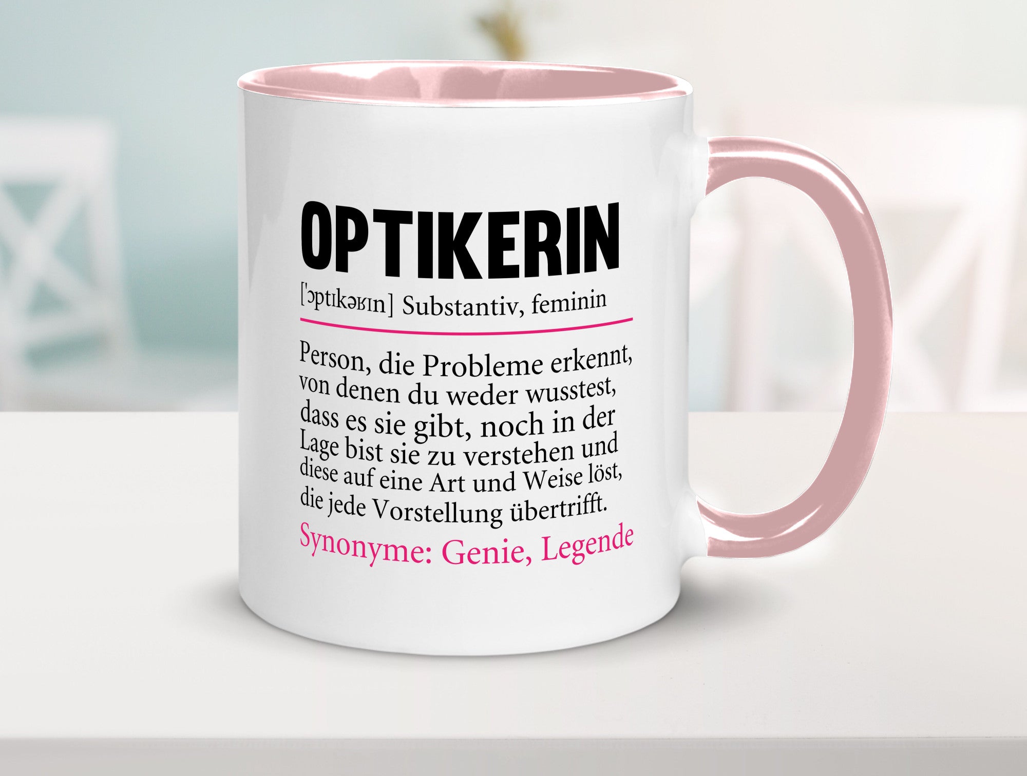 Optikerin | Spruch Humor Beruf Augenoptik Arbeit Kollegen Büro Geschenkidee