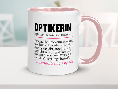 Optikerin | Spruch Humor Beruf Augenoptik Arbeit Kollegen Büro Geschenkidee