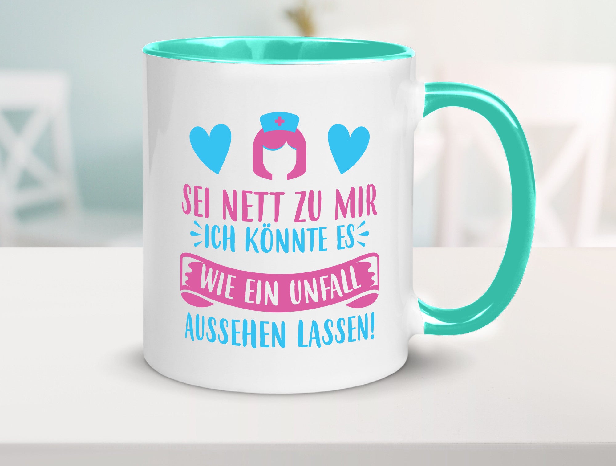 Sei nett, könnte wie ein Unfall aussehen | Kopf lustiger Spruch Geschenk Humor