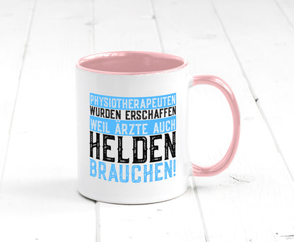 Physiotherapeut | Helden Therapeutin lustiger Spruch Humor Geschenkidee Tasse