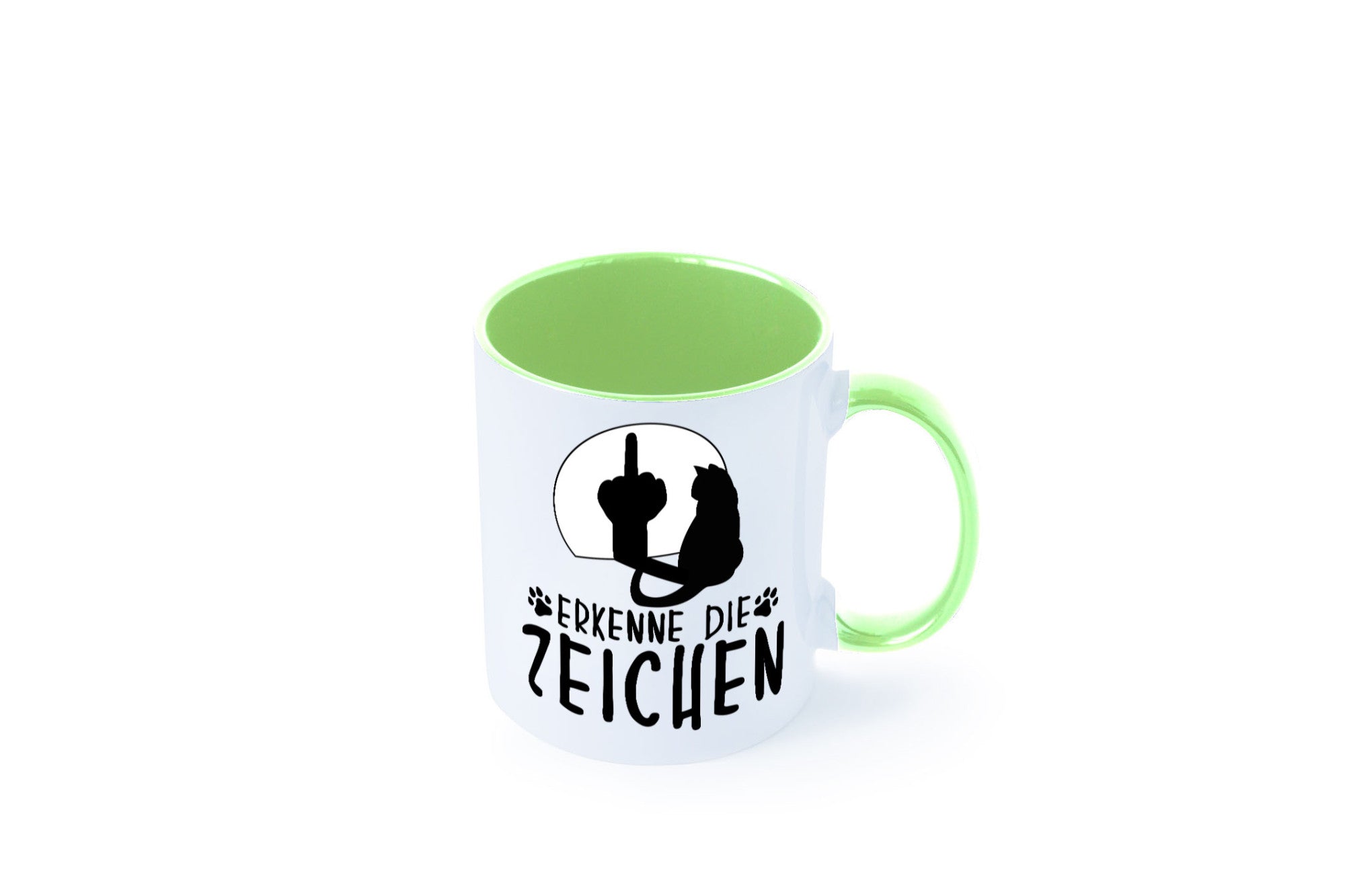 Erkenne die Zeichen | Katze Humor Tierliebhaber Geschenkidee Tasse