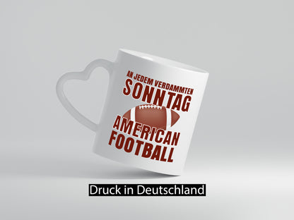 American Football | Sportfan Motiv jeden Sonntag Humor Geschenkidee Tasse