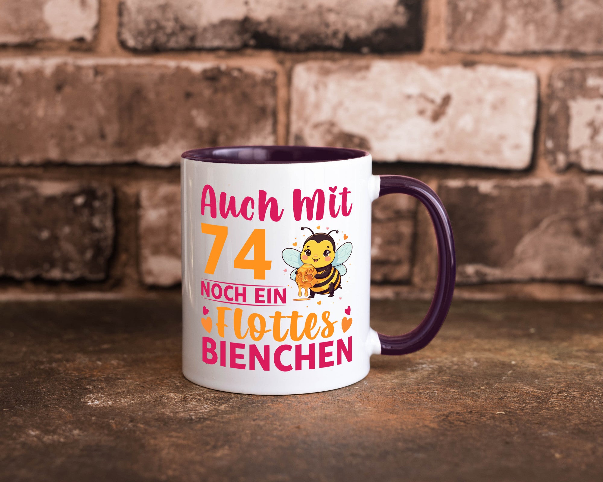 74. Geburtstag | Flottes Bienchen 74 Jahre v2 Geschenkidee Humor Tasse