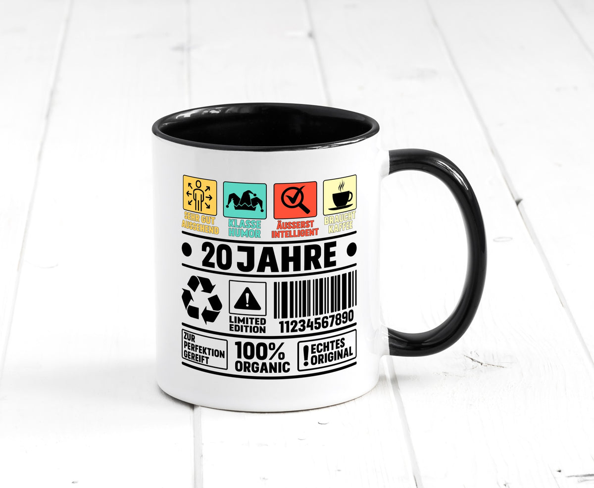 20. Geburtstag | 20 Jahre Humor Limited Edition Geschenkidee Tasse