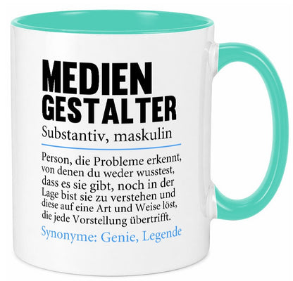 Mediengestalter | Beruf Medien Humor v2 Arbeit Kollegen Büro Geschenkidee Tasse