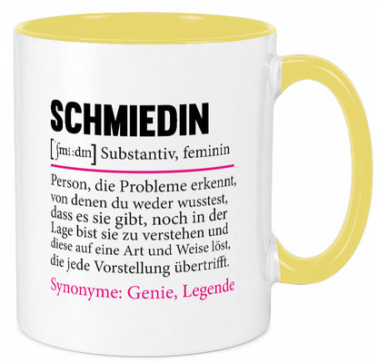 Schmiedin | Schmied Beruf Schmiederei lustig v2 Humor Arbeit Kollegen Büro Tasse