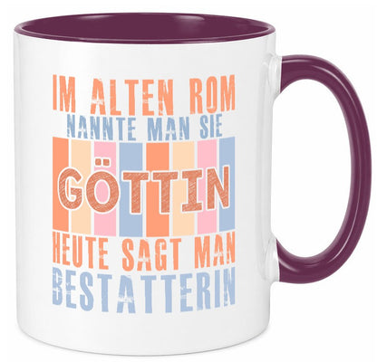 Heute sagt man: Bestatterin | Bestattung Totengräberin lustig Humor Tasse