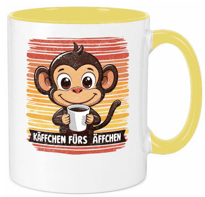 Käffchen fürs Ã„ffchen | Kaffeetrinker Affe v2 lustiger Spruch Geschenk Humor Tasse