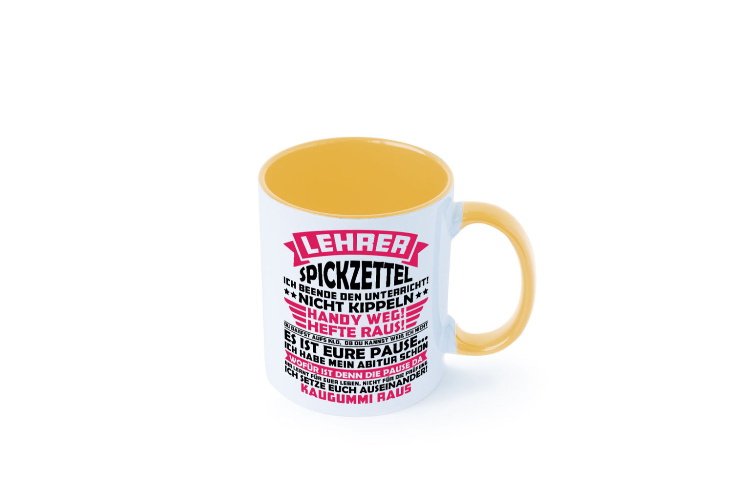 Lehrer Spickzettel | Beruf Tasse lustiger Spruch vl8 Geschenkidee Arbeit