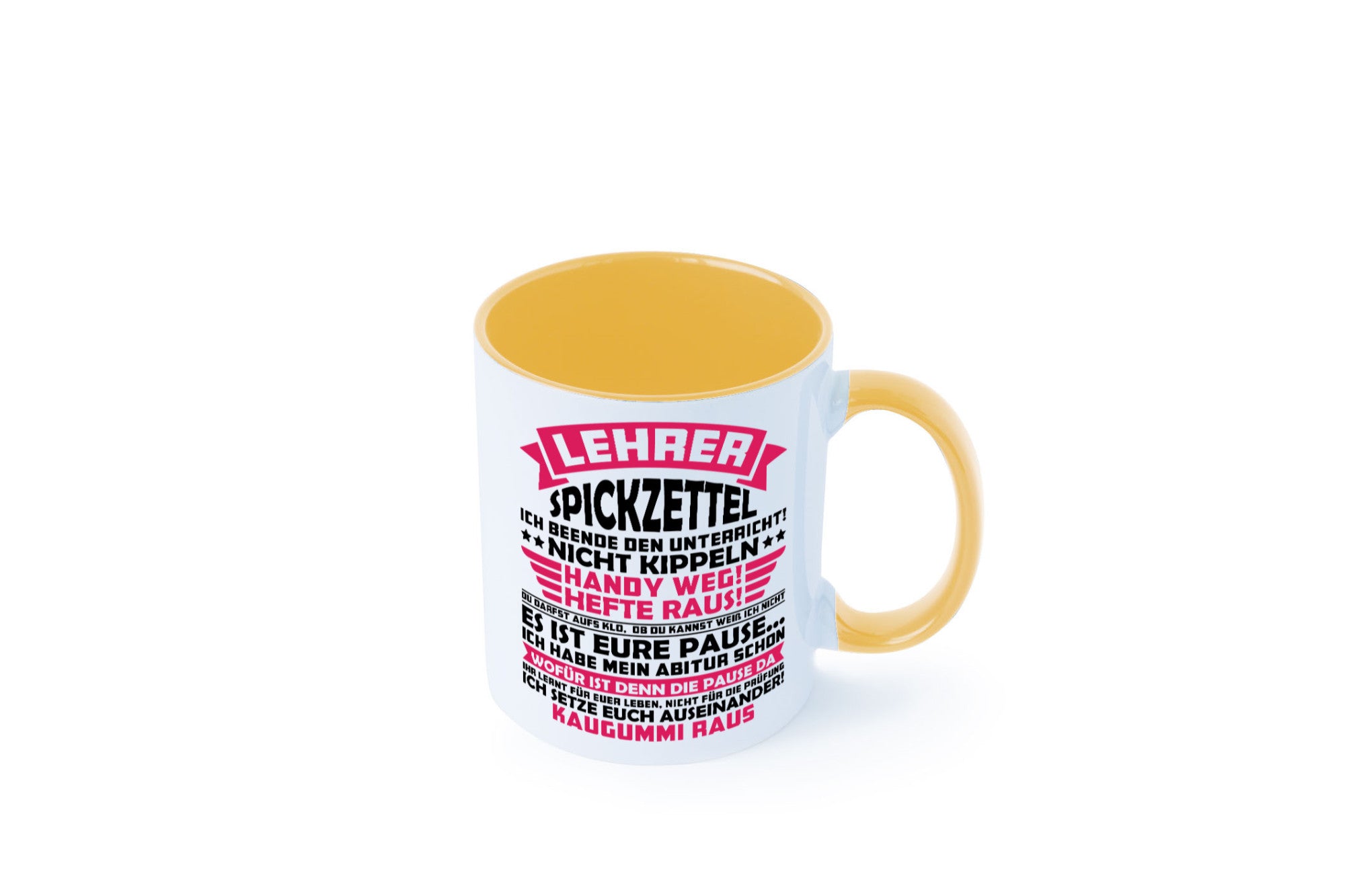 Lehrer Spickzettel | Beruf Tasse lustiger Spruch vl8 Geschenkidee Arbeit