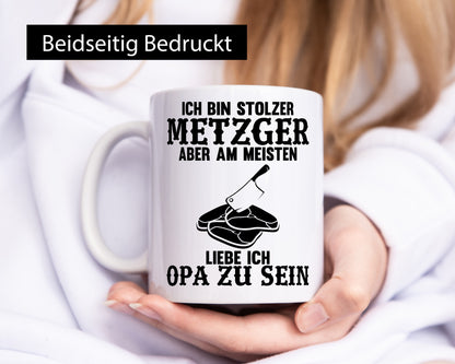 Stolzer Metzger, liebe es Opa zu sein | Fleisch Hackebeil lustiger Spruch