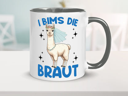 I Bims die Braut | Lama JGA Hochzeit lustig Humor Geschenkidee Geschenk Tasse