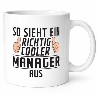 Richtig Cooler Manager | Management lustig Humor Geschenkidee Geschenk Tasse