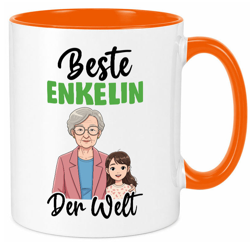 Bester Enkelin | Opa Oma Großmutter Großvater lustiger Spruch Geschenk Familie Tasse