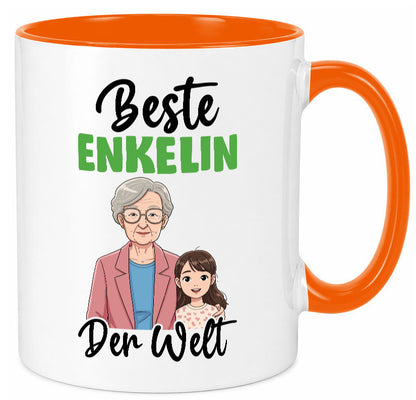 Bester Enkelin | Opa Oma Großmutter Großvater lustiger Spruch Geschenk Familie Tasse