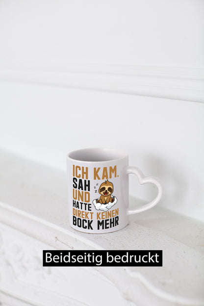 ich kam, sah und hatte keinen Bock | Faultier Müde Geschenk Tierliebhaber Humor