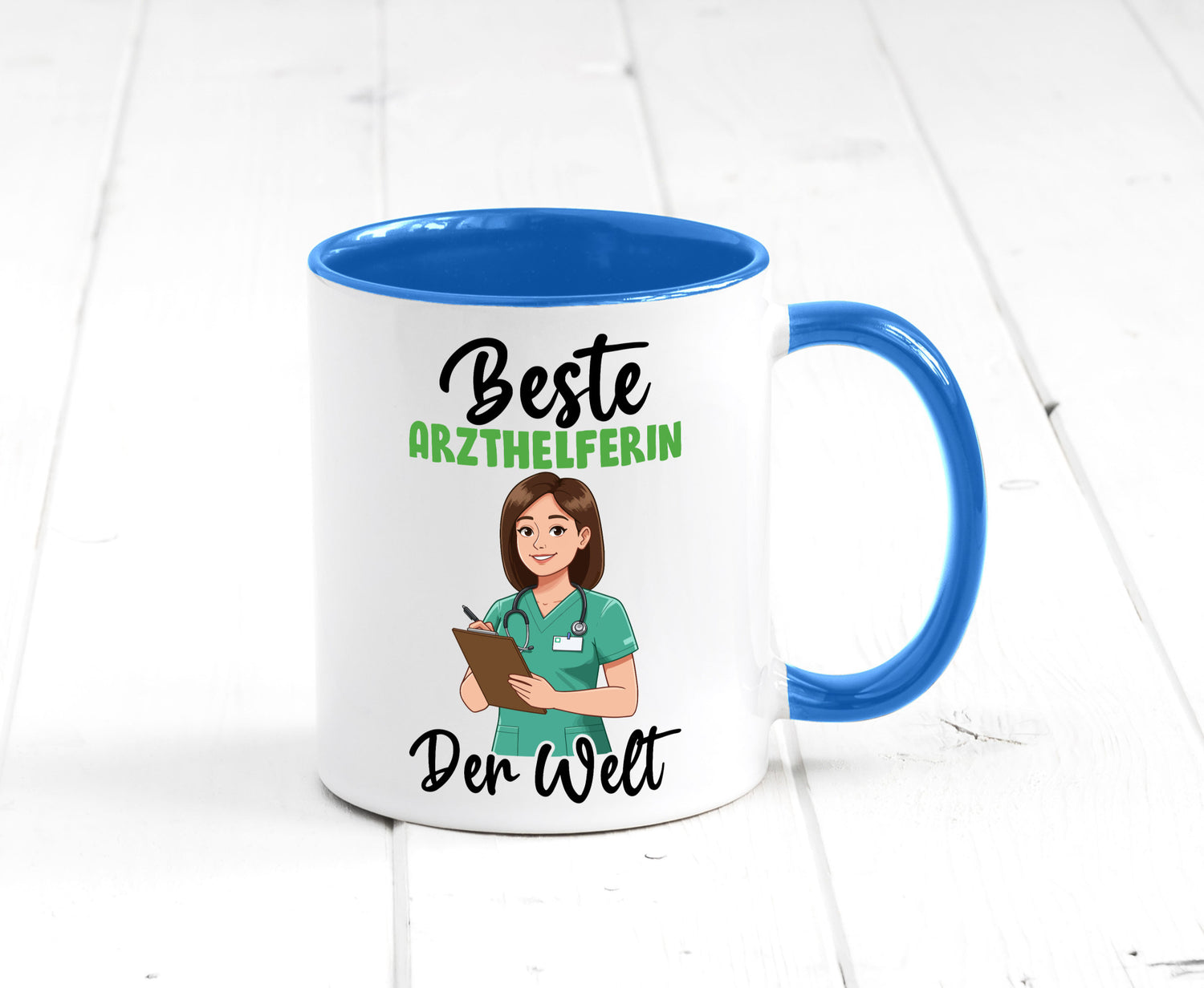 Beste Arzthelferin | Fachangestellte Medizin v2 Geschenkidee Humor Tasse