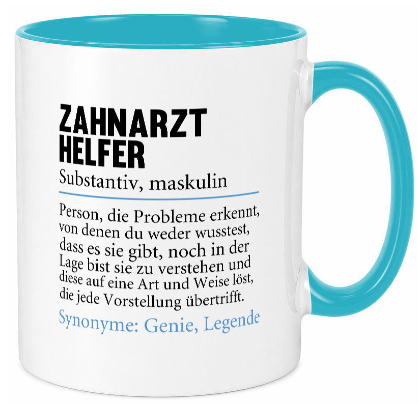 Zahnarzthelfer | Spruch Humor Zahnmedizin Geschenkidee Tasse