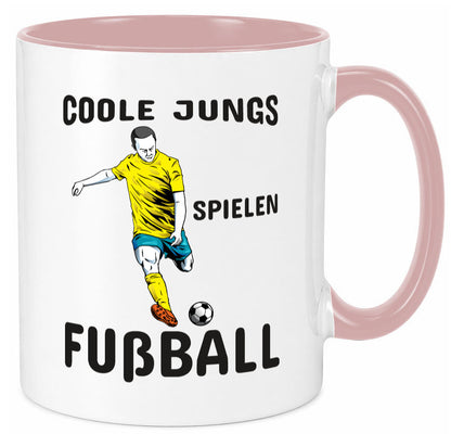 Coole Jungs spielen Fußball | Fußballer Tasse Junge lustiger Spruch Geschenk