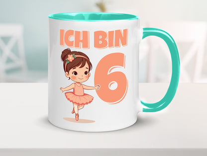 6 Geburtstag | Jahre Ballerina Mädchen Ballet lustig Geschenkidee Geschenk Tasse