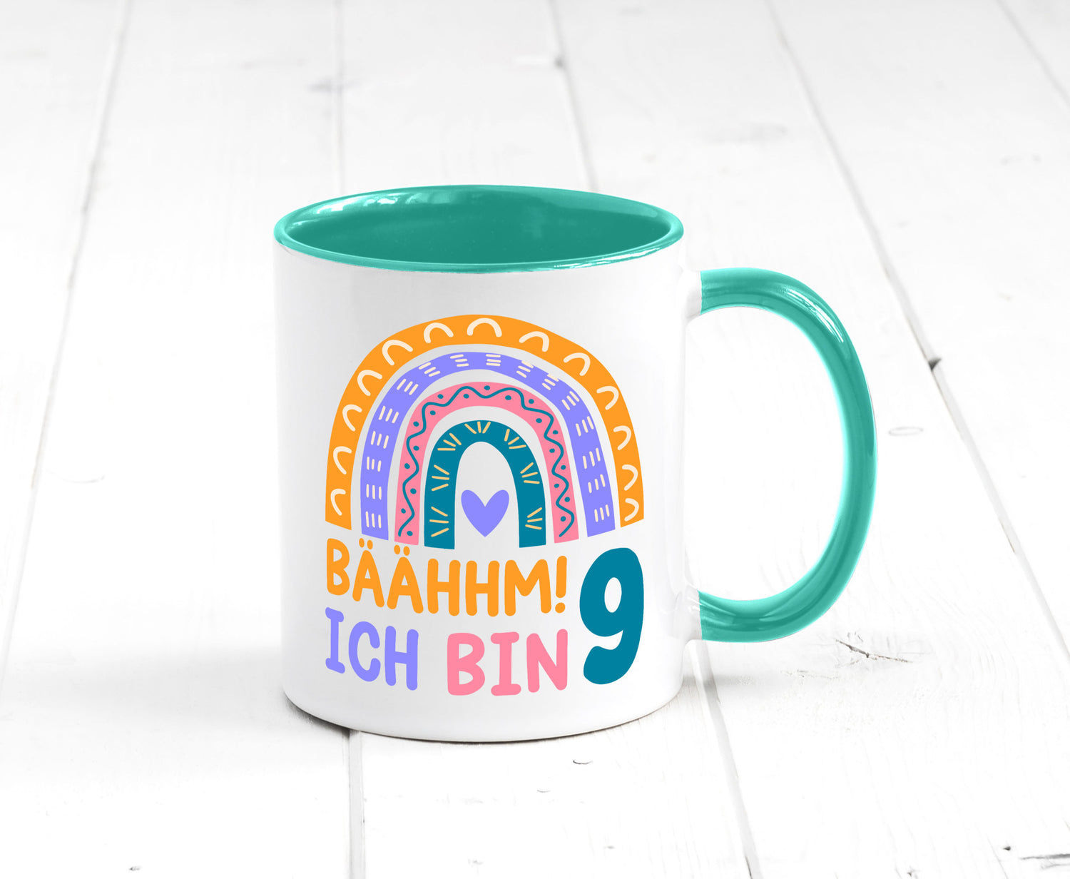 9. Geburtstag | 9 Jahre Regenbogen Bääm Mädchen Geschenk Geschenkidee lustiger