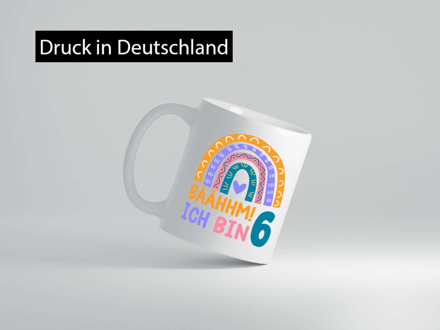 6. Geburtstag | 6 Jahre Regenbogen Bääm Mädchen Geschenkidee Humor Tasse