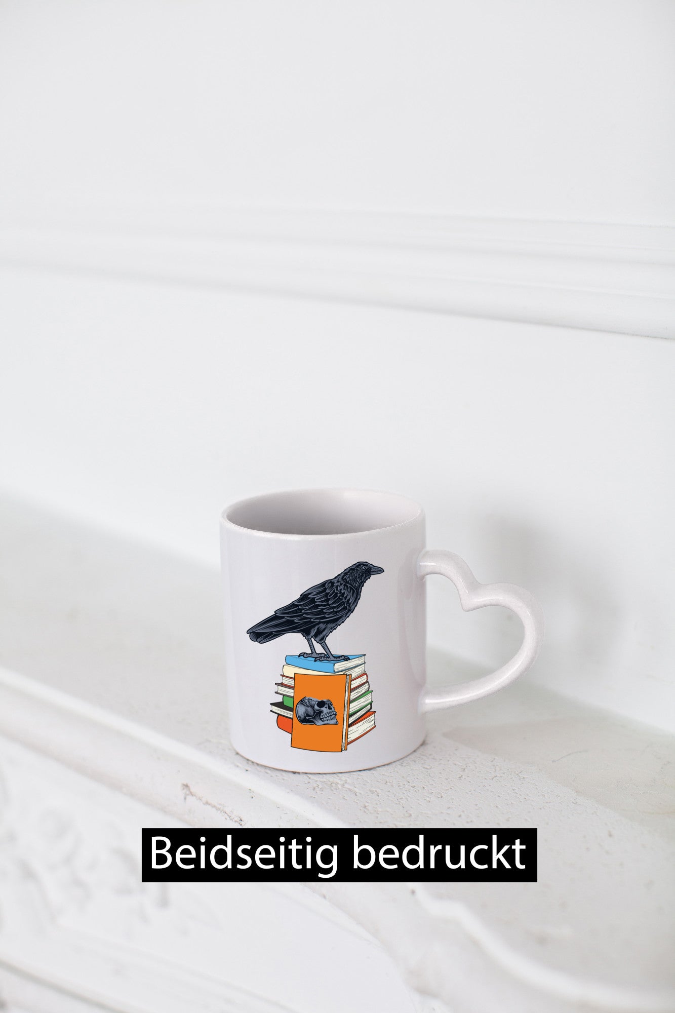 Rabe Motiv | Bücherwurm Tasse Bücher lesen lustig Humor Geschenkidee Geschenk