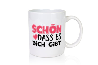 Schön dass es dich gibt | Herz Tasse Freundschaft lustig Humor Geschenkidee