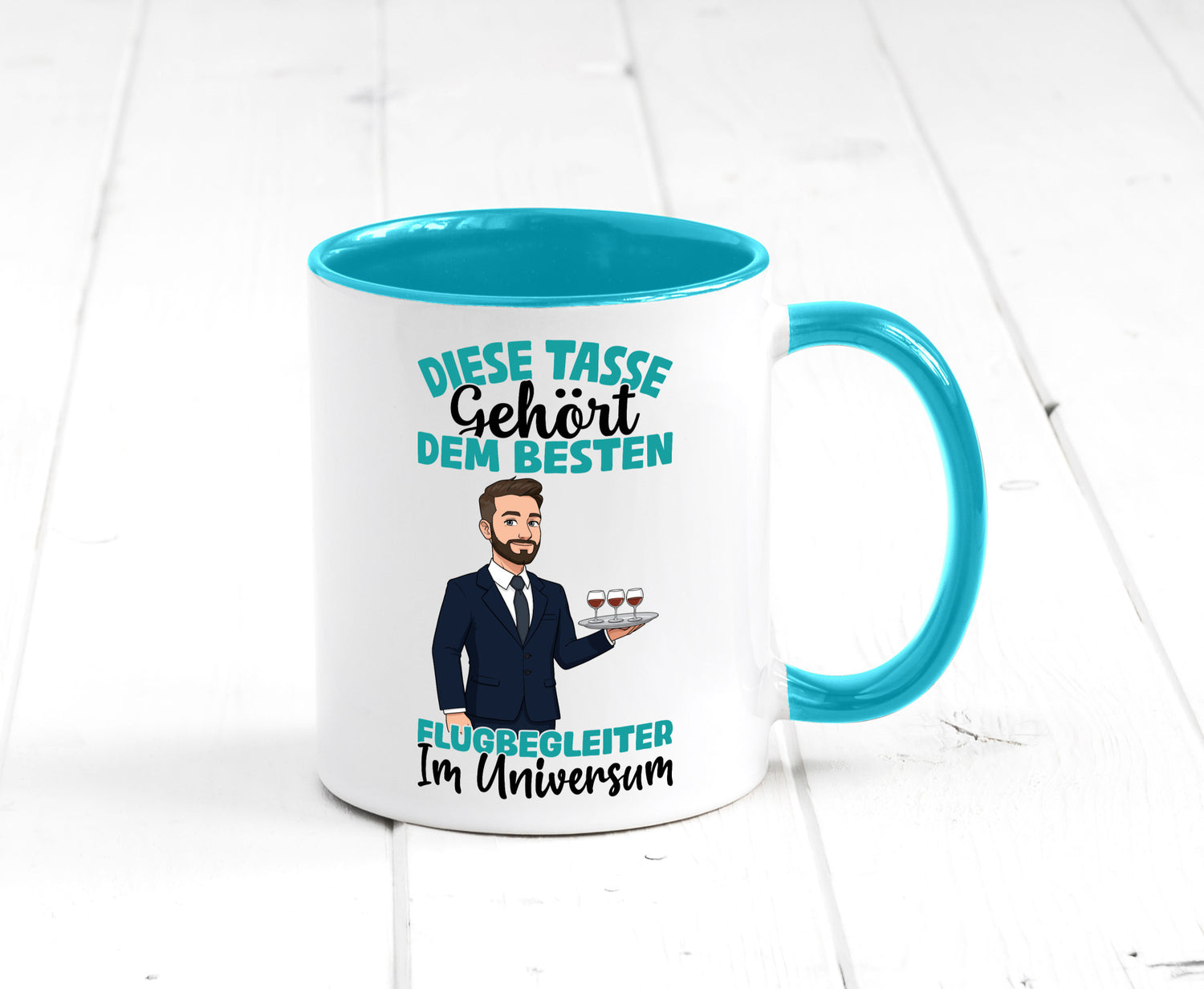 Im Universum: Flugbegleiter | Steward Flughafen Humor Geschenkidee Tasse