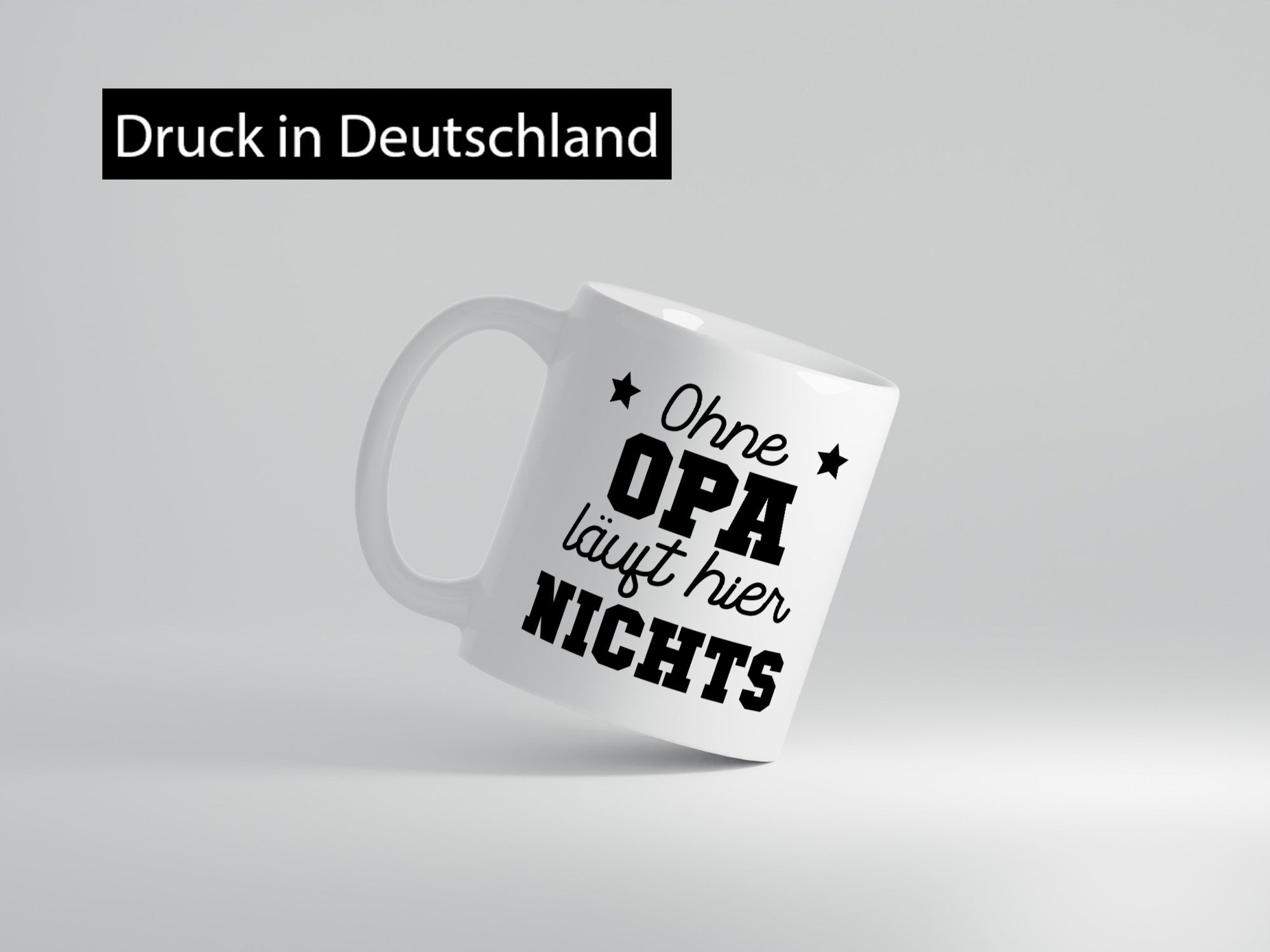 Ohne Opa läuft hier nicht | Großvater lustig Familie Geschenkidee Geschenk Tasse