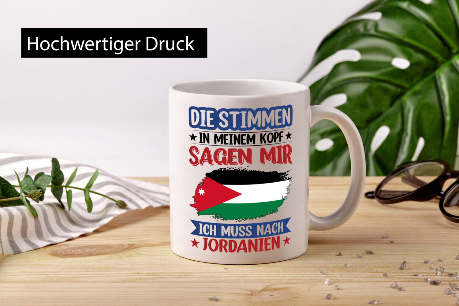 Jordanien | Urlaub Stimmen in meinem Kopf Traumland Humor Geschenkidee Tasse